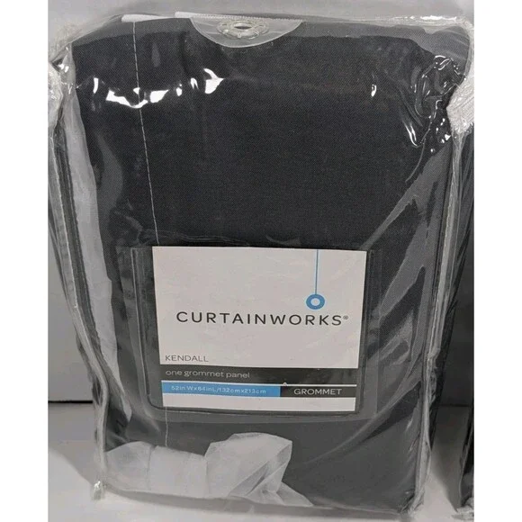 Curtainworks Kendall White Grommet Curtains 52x84 Light Filtering Set of 2 New - Picture 5 of 9